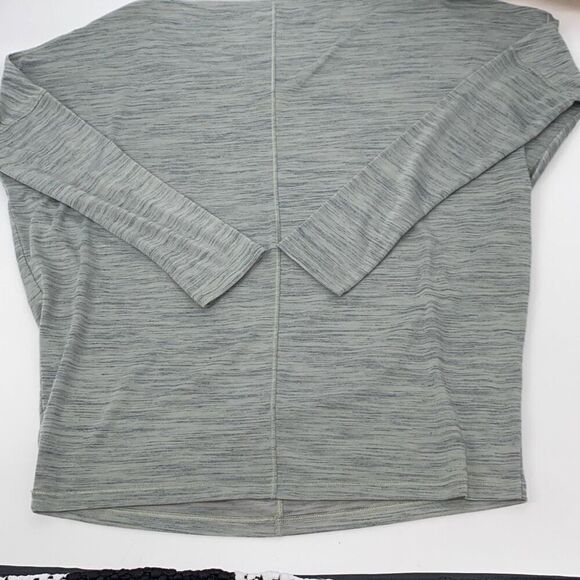 ATHLETA Essence Flow Top Long Sleeve Spacedye Bali Sage Green S - Picture 7 of 13